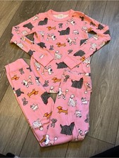 Hanna Andersson Dog Print Girls Long John PJs 100 Organic Cotton Size 10