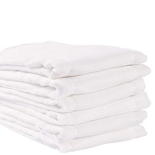 Cotton Prefold Cloth Diapers - 100 Unbleached Premium Cotton, 6 Ply Baby Was...