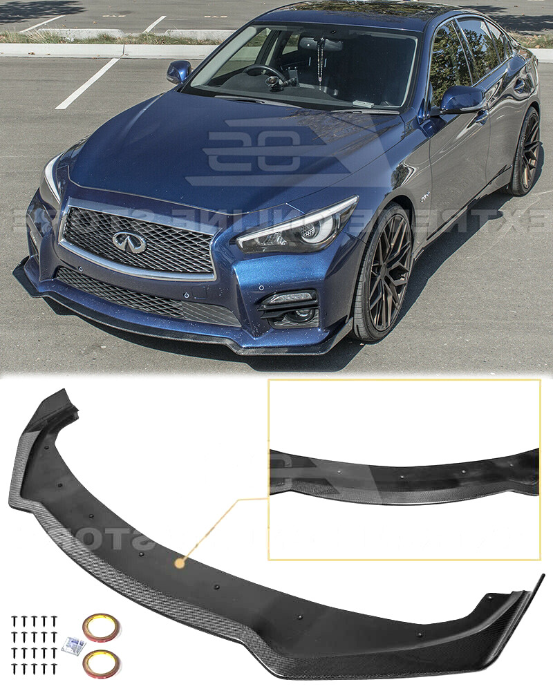 Varis Style Carbon Fiber Front Lip For INFINITI Q50 400R