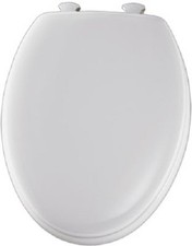 Bemis Mayfair 144ECA 000 White Elongated Molded Wood Toilet Seat EZ Clean Hinge
