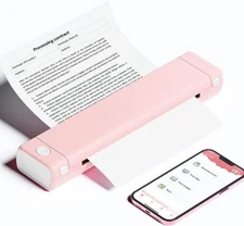 Phomemo M08F Portable Printers Wireless Thermal Printer Support 8.5" X 11" Pink