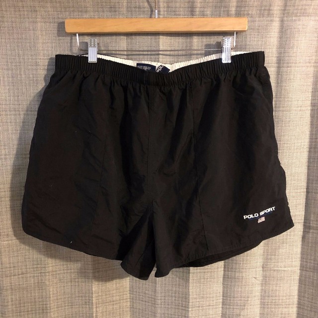 polo swim trunks black