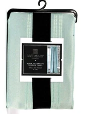 1 Count Modavari Cambridge 52"X84" Room Darkening Aqua Rod Pocket Window Panel
