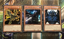 * EGYPTIAN GOD 3 CARD SET * SLIFER RA OBELISK PRISMATIC SECRET RARE TN19 YUGIOH!