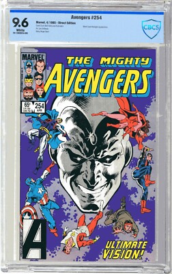 Avengers  #254  CBCS  9.6 NM+  White pgs  4/85 West Coast Avengers App. Bob Hail