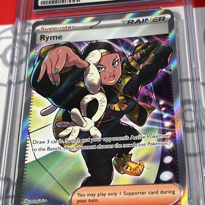 ryme pokemon card price Secret Rare Holo Full Art 221/197 Obsidian Flames (Your opponent chooses the new Active Pokmon.) You may play only 1 Supporter card during your turn Pokemon - Ryme 221/197 -