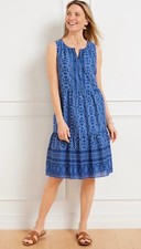 Talbots Dress Women’s Size M Medallion Swing Floral Sleeveless Dress