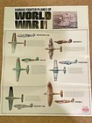 Vintage TIME LIFE BOOKS Poster "Famous Fighter Planes of World War II" 22" x 28" — photo 1
