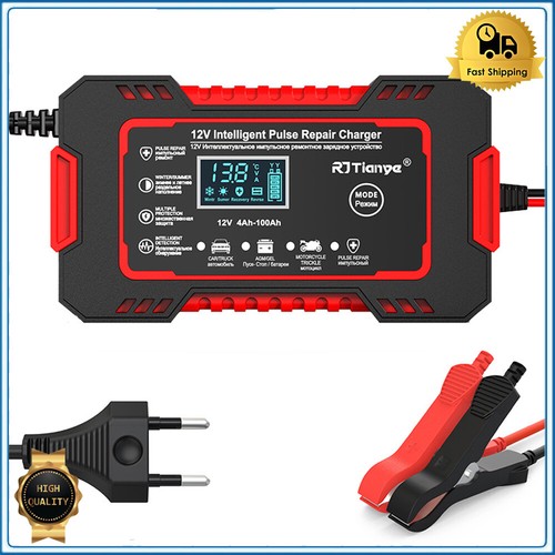 Car Battery Charger 12V Fast Charger Automatic Smart Pulse Repair AGM