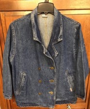 Guess Women S Jean Jacket Double Breasted Denim USA Made 10826