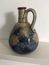   Royal Doulton/Lambeth?  art nouveau style flagon/jug/jar. Approx 20cm h