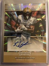 2020 Contenders Draft Game Day Fame Ticket Signatures #21 Ke'Shawn Vaughn 4/5