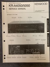 Kenwood KR-A4050  KR-A5050 Service Manual Original w/Schematics, Part List 