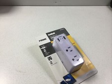 Prime Line High Speed 2.4A USB Charger w/Two 120 Volt AC Outlets White PBUSB242