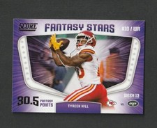 2018 Score Football Tyreek Hill Fantasy Stars #3 Kansas City Chiefs