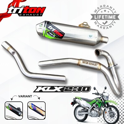Kawasaki KLX230 KLX230R Auspuff 2019-2023 | TRITON Custom Full Pipe