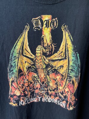 Vintage 2002 Dio Killing The Dragon Tour Merch T-Shirt Heavy Metal