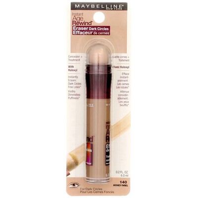 4 Pack Maybelline Instant Age Rewind Eraser Dark Circles Concealer, Honey, 0....
