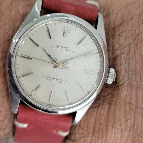 Rolex Oyster Perpetual Ref 1002 34mm Mens Automatic 1960s Swiss Vintage RA143R - Picture 11 of 11