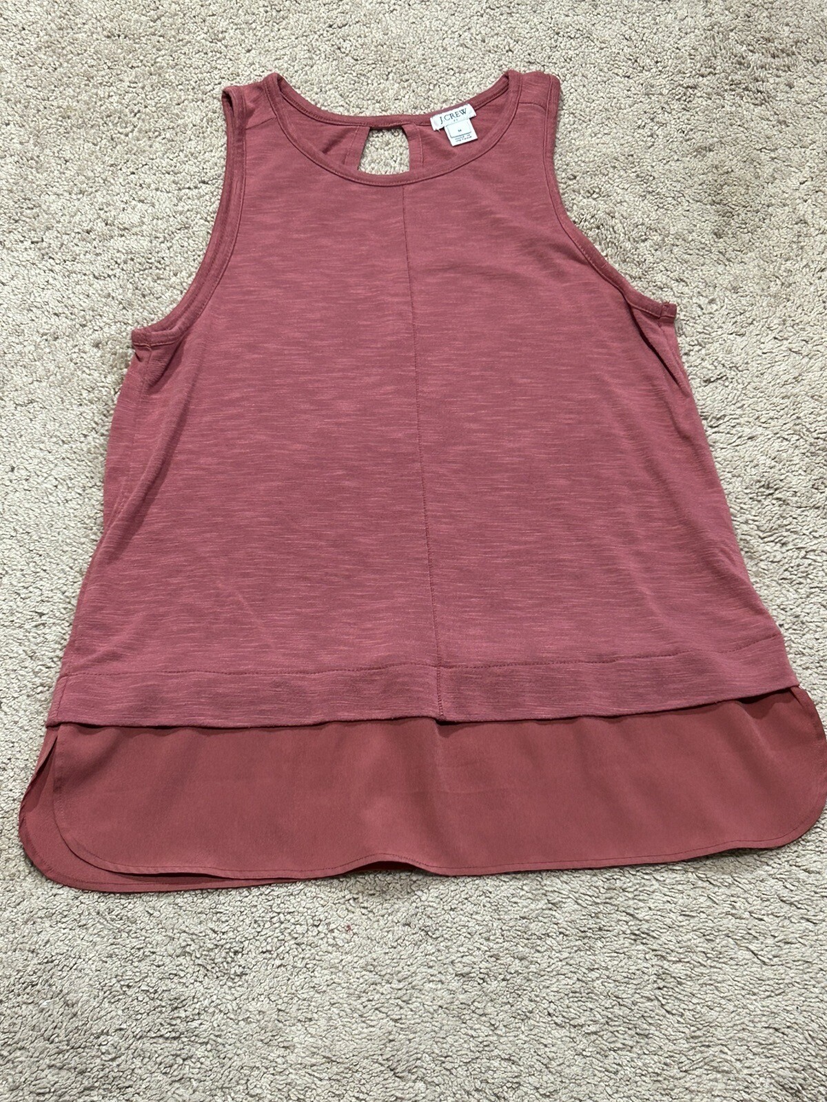 J. Crew Womens Shirt Size Medium Pink Lightweight Flowy Classic Comfort