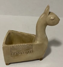 Serene Llama Peru Figurine Container Planter Succulents Nuts Candy Preowned Nice