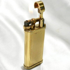 Working Dunhill Gas lighter Gold unique hamme...