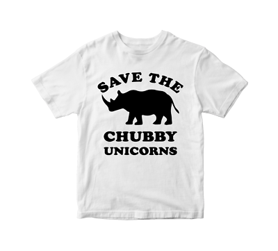 Maglietta Divertente Save The Chubby Unicorns - Unisex Bambini E Adulti - Vari Colori