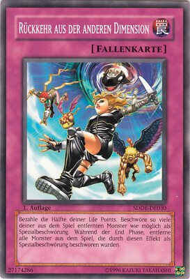 YU-GI-OH, RÜCKKEHR AUS DER ANDEREN DIMENSION, C, SDDE-DE030, 1. Auflage, TOP