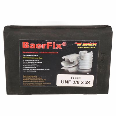 BaerFix Imperial UNF 3/8 x 24 Self Tapping Damaged Thread Repair Kit Inserts