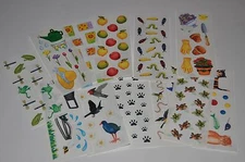 Creative Memories Gardening Stickers Birds, Apples, Busgs, Grass, Cats, Seeds