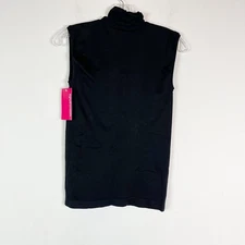 Commando NWT Women's Minimalist Sleeveless Mock TurtleNeck Tank Top Black L XL