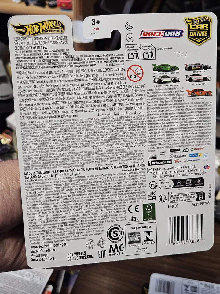 # 1/64 HOT WHEELS PREMIUM - 2018 BENTLEY CONTINENTAL GT3 serie RACE DAY # - Immagine 2 di 2