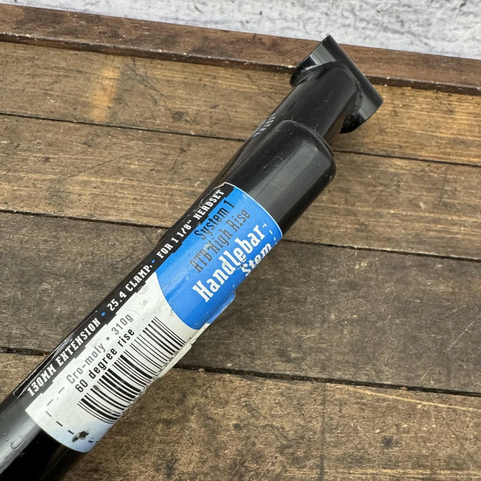 Braçadeira vintage ATB haste de pena de cintura alta 1 1/8 25.4 riser 130mm 60 graus 25.4 nova na caixa - Imagem 3 de 4