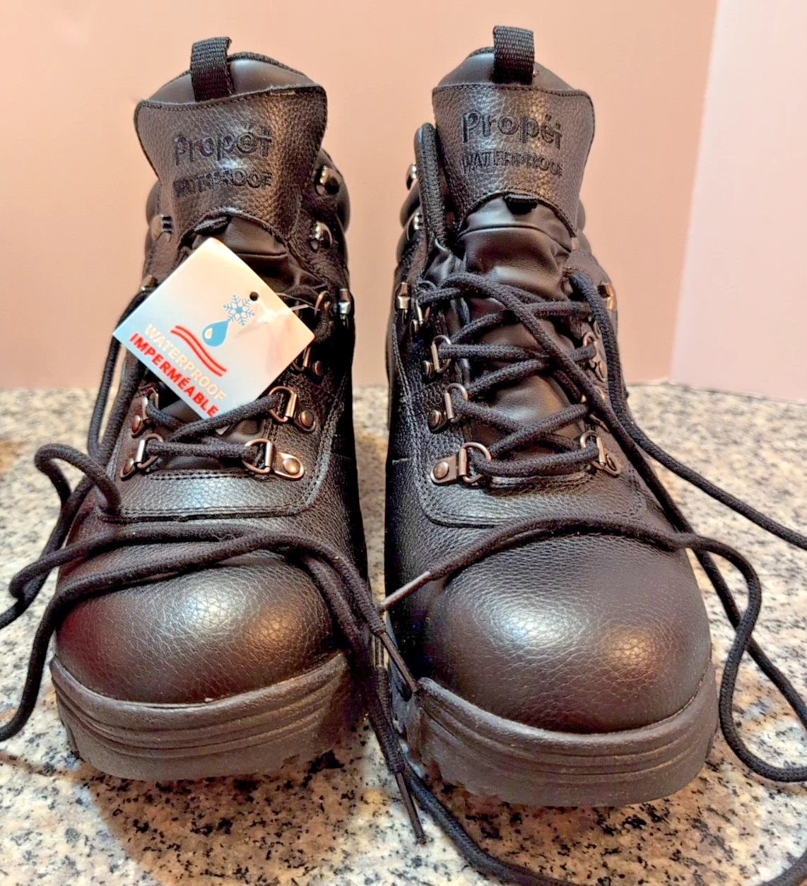 Propet Cliff Walker Round Toe Hiking Mens Blk Casual Boots M3188-B Size 13 M( D)