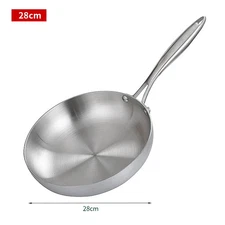 304 Stainless Steel Frying Pan, Non-Stick Pan Fried Steak Pot  Uncoated Kitchen
