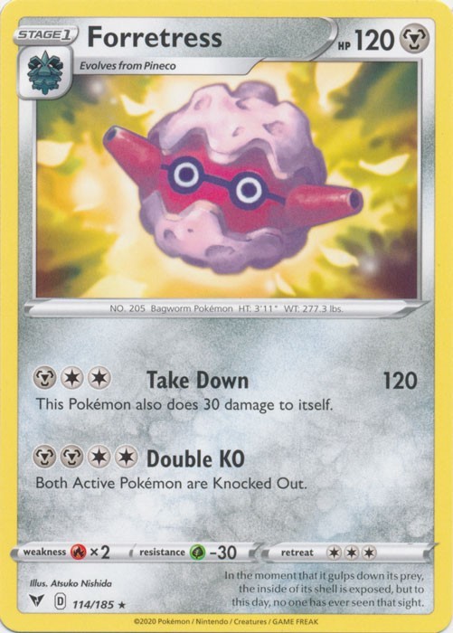 Forretress Vivid Voltage 114/185 Regular Rare 2020 Pokemon TCG Near Mint