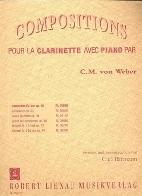 Clarinet Concertino In E Flat Op.26 | für Klarinette und Klavier | Weber | Buch