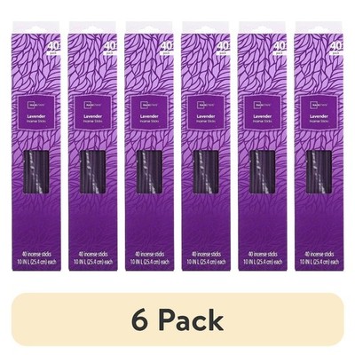 Lavender Scented Incense Sticks 40 Pack Aromatherapy Relaxation Purple Fragrance