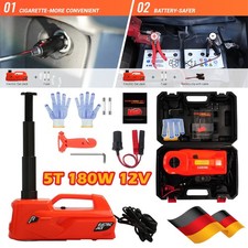 Elektrischer Hydraulischer Wagenheber 5T 12V 135-450 mm mit Sicherheitshammer DE