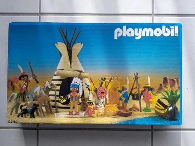 3733 PLAYMOBIL WESTERN : Tribu Indienne / Tipi / Indien (MISB 1995 Vintage) - Photo 1/4