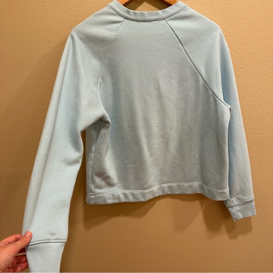 Moletom Ann Taylor Weekend azul Henley médio - Imagem 3 de 4