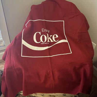 Coca-Cola Enjoy Coke Chatham 'Cover Me' Blanket Vintage Promo 1980's 55'' X 45''