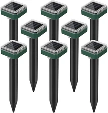 8 Pack 2025 Upgraded Solar Ultrasonic Animal Repellent Outdoor – Motion Activate