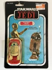 Vintage 83 Kenner Star Wars ROTJ  R2-D2 w/ Sensorscope 77 Back MOC Opened Bubble