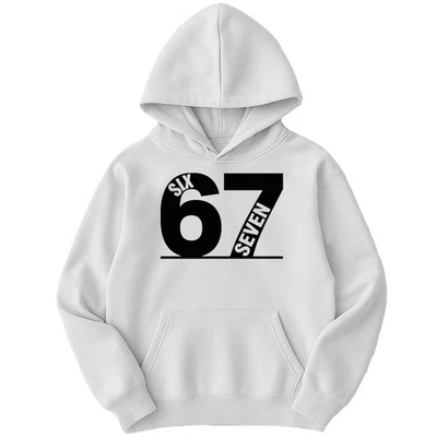 ATTARAPPAREL1LIMITED Six Seven 67 Numbers Education Meme Kids Hoodie Xmas Joke Counting School Jumper