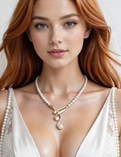 Clear Crystal Choker Rhinestone Created Pearls Necklace Set Bridal Prom Pageant