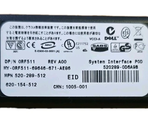 Dell 0RF511 PS/2 KVM System Interface POD Module 520-289-512