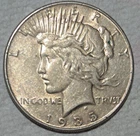 XF 1935-P Peace Silver Dollar (all original), U.S. Type Coin $1