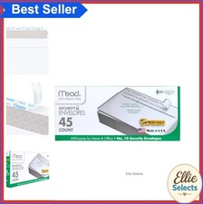 Business Envelopes 10 4-1/8x9-1/2 Security Lined Peel and Seal Self-Adhesive