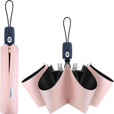 Sun Umbrella Blocking UV Protection Compact Auto Folding Parasol UPF 50